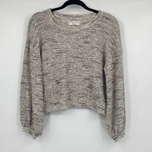 Madewell Black and White Crew Neck Sweater